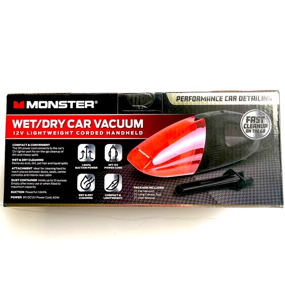 Monster Other Monster Wet Dry Car Vacuum 2v Lightweight Corded